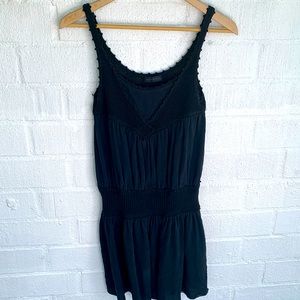 Anteprima Black Crochet Modal Ruffle Mini Dress sz 38 4/6